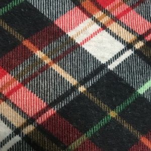 Plaid short sleeved shirt with zipper on the back